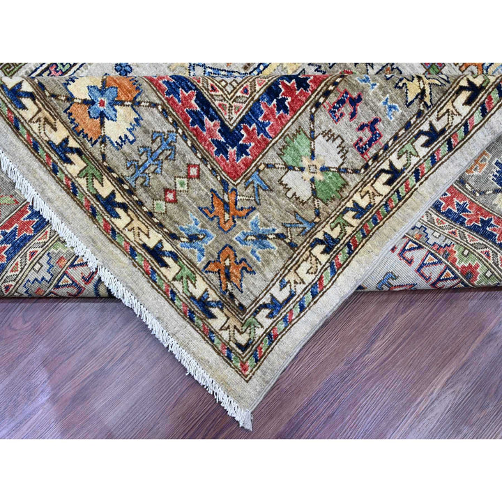 8'9" x 11'10" New Hand Knotted Grey Wool Rectangle Oriental Rug - MOA10289747