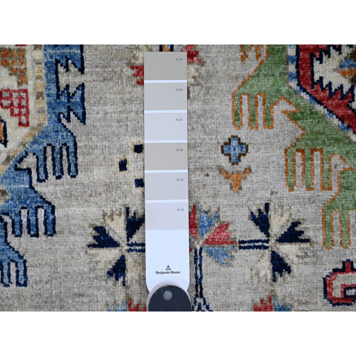 8'9" x 11'10" New Hand Knotted Grey Wool Rectangle Oriental Rug - MOA10289747