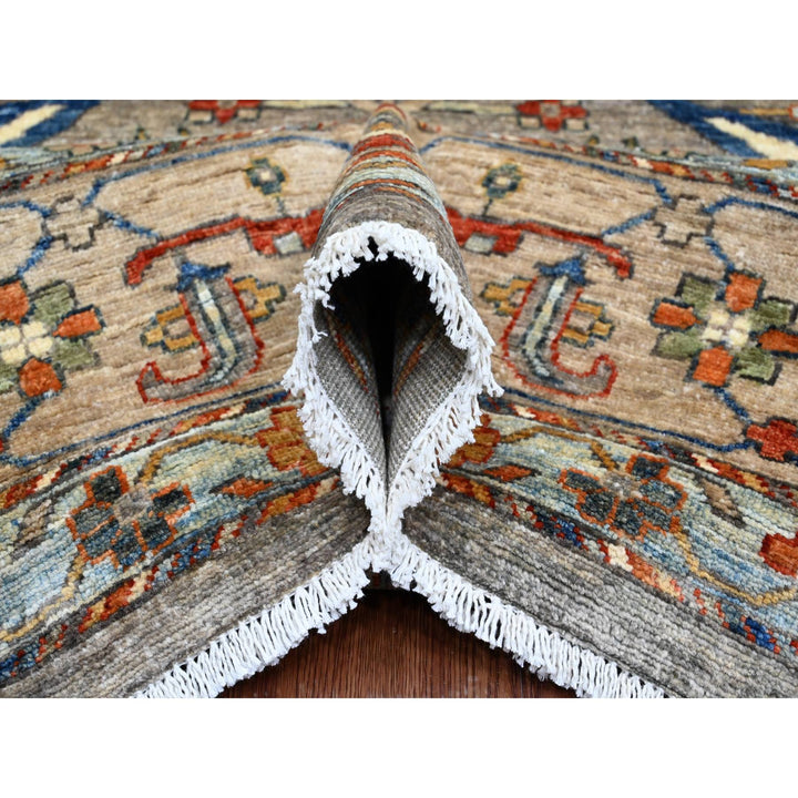 9'0" x 11'11" New Hand Knotted Grey Wool Rectangle Oriental Rug - MOA10289749
