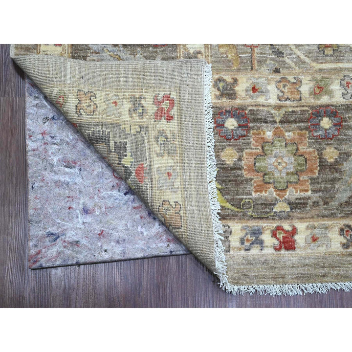 9'0" x 11'9" New Hand Knotted Grey Wool Rectangle Oriental Rug - MOA10289750