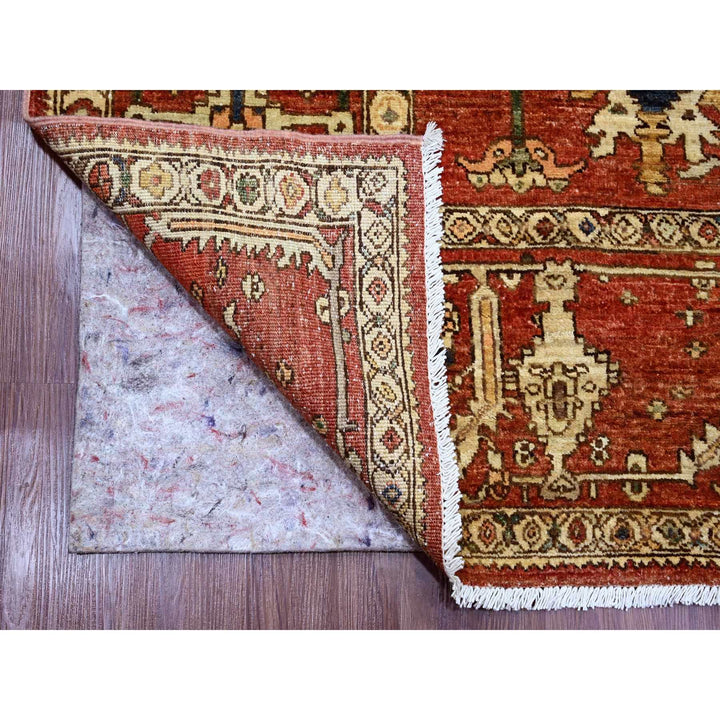 8'0" x 9'10" New Hand Knotted Red Wool Rectangle Oriental Rug - MOA10289751