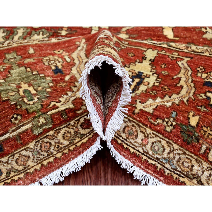 8'0" x 9'10" New Hand Knotted Red Wool Rectangle Oriental Rug - MOA10289751