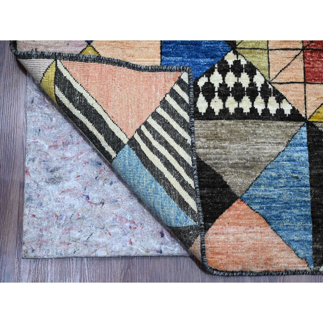 8'10" x 11'9" New Hand Knotted Multicolored Wool Rectangle Oriental Rug - MOA10289771