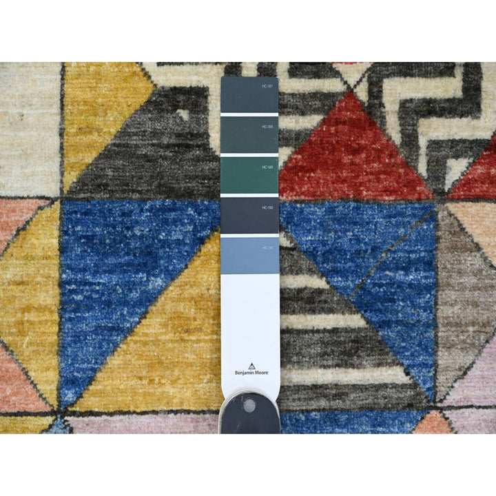 8'10" x 11'9" New Hand Knotted Multicolored Wool Rectangle Oriental Rug - MOA10289771