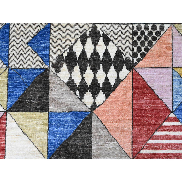 8'10" x 11'9" New Hand Knotted Multicolored Wool Rectangle Oriental Rug - MOA10289771