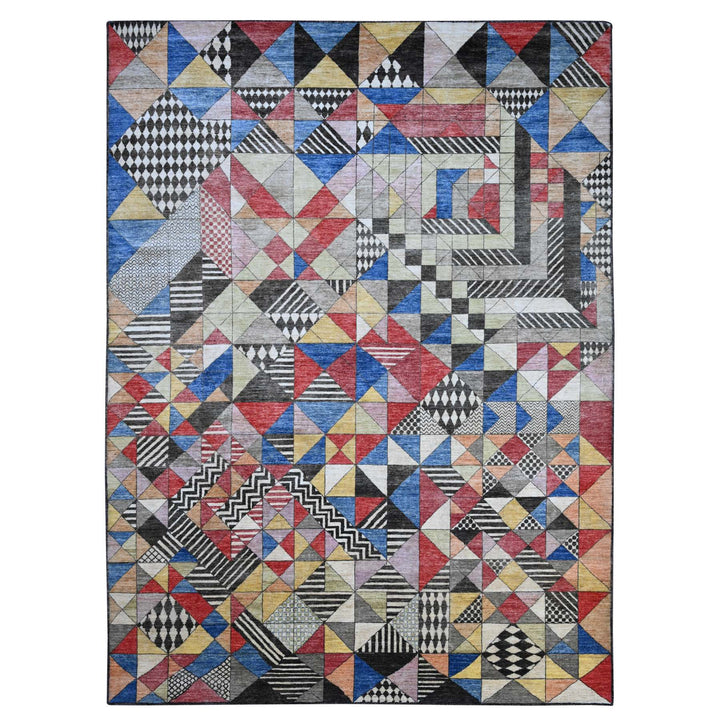 10'0" x 13'6" New Hand Knotted Multicolored Wool Rectangle Oriental Rug - MOA10289772
