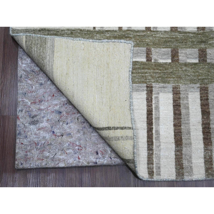 8'0" x 9'9" New Hand Knotted Brown Wool Rectangle Oriental Rug - MOA10289773