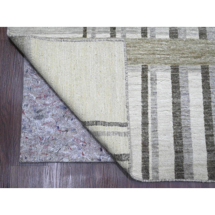 8'8" x 11'8" New Hand Knotted Brown Wool Rectangle Oriental Rug - MOA10289774