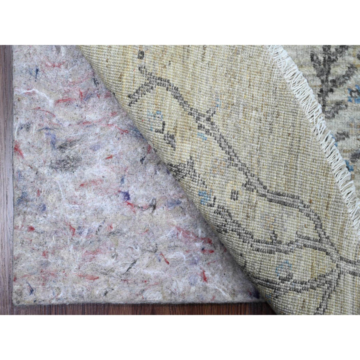7'11" x 8'0" New Hand Knotted Grey Wool Round Oriental Rug - MOA10289797