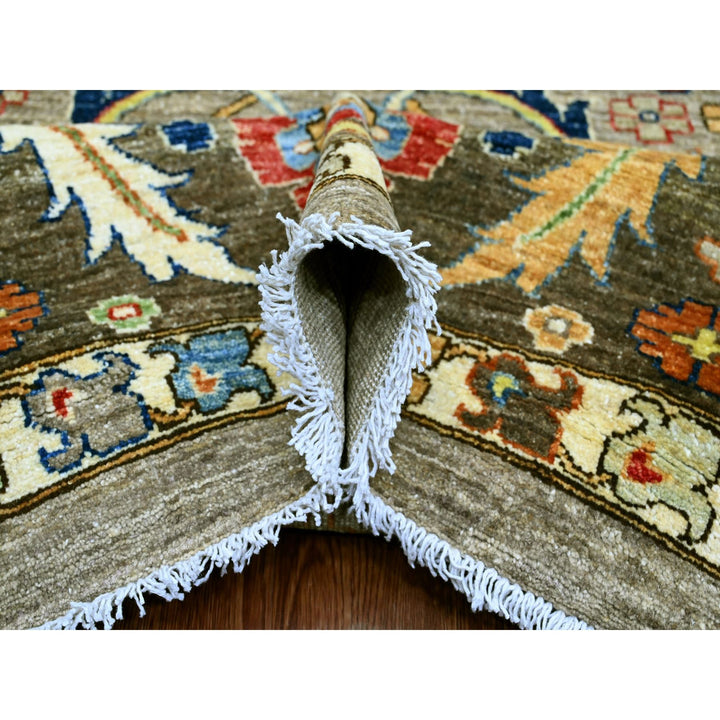 10'0" x 13'4" New Hand Knotted Grey Wool Rectangle Oriental Rug - MOA10289798