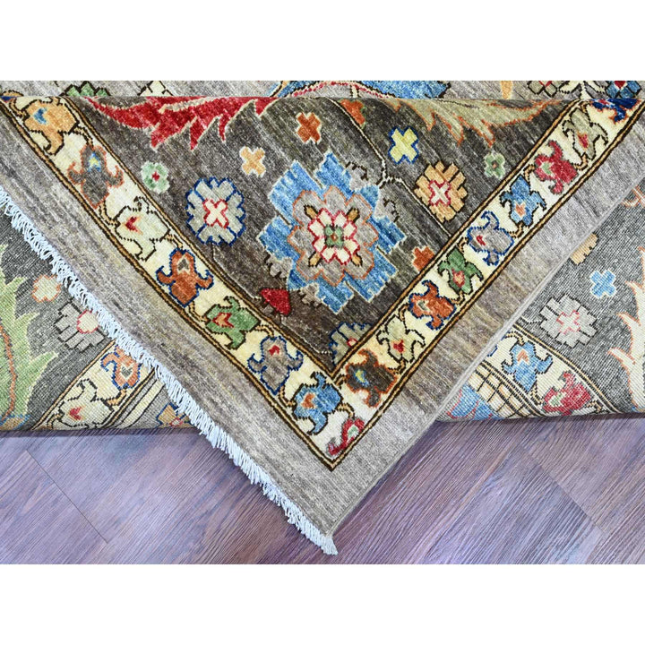 10'0" x 13'4" New Hand Knotted Grey Wool Rectangle Oriental Rug - MOA10289798