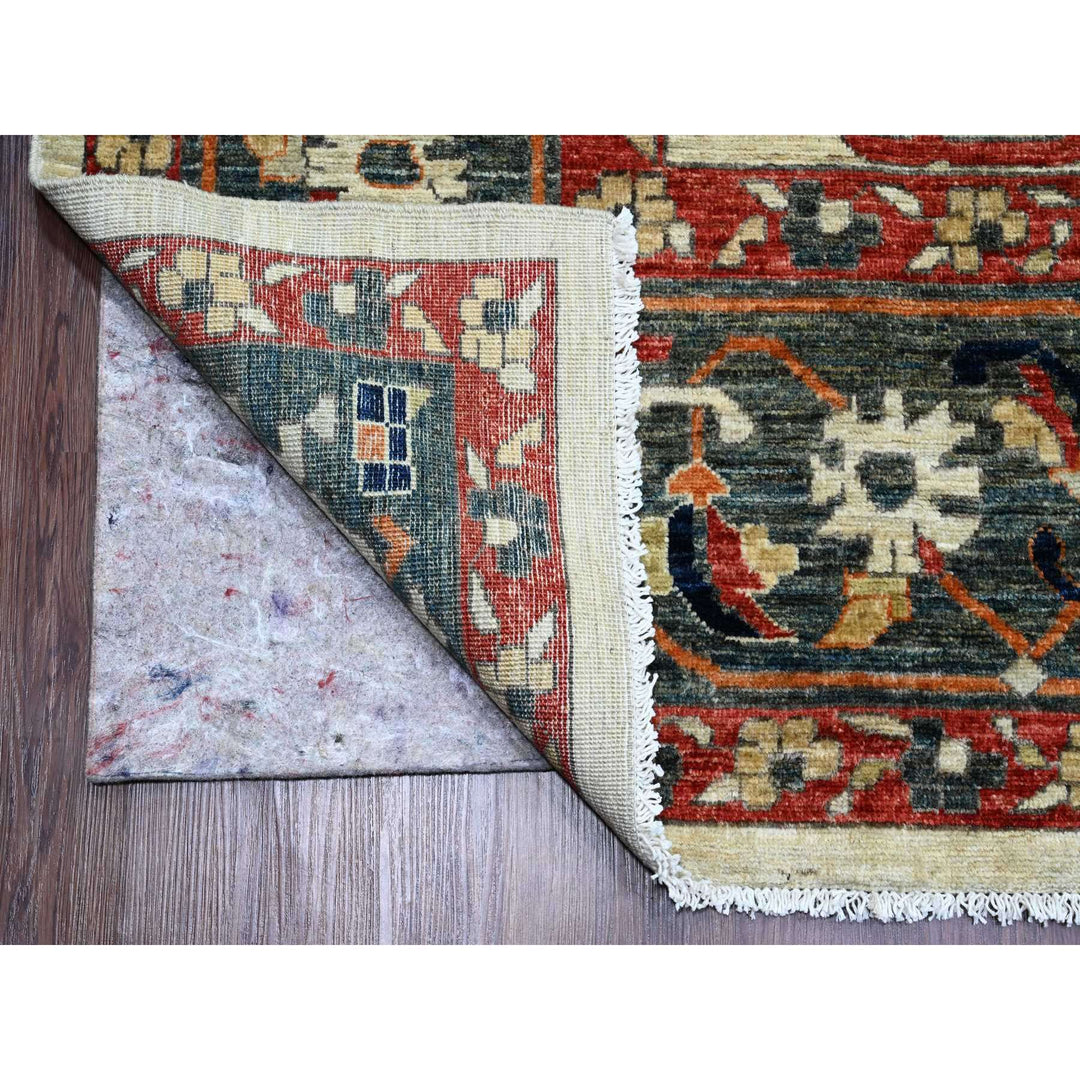 10'0" x 13'8" New Hand Knotted Ivory Wool Rectangle Oriental Rug - MOA10289799