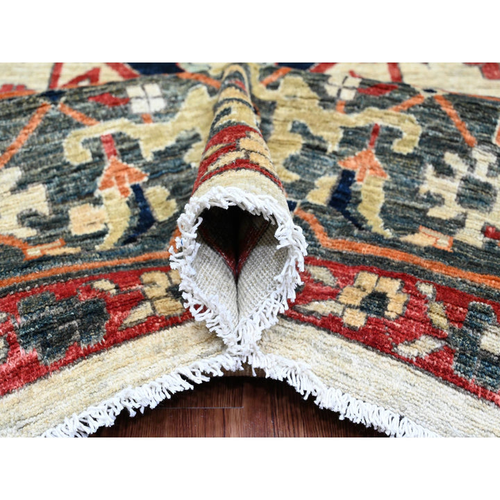 10'0" x 13'8" New Hand Knotted Ivory Wool Rectangle Oriental Rug - MOA10289799