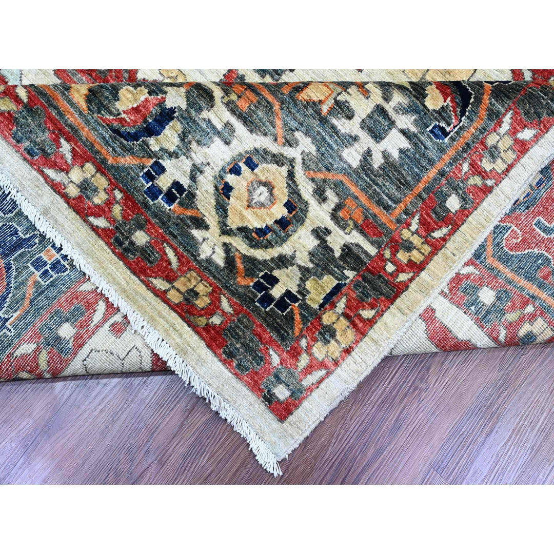10'0" x 13'8" New Hand Knotted Ivory Wool Rectangle Oriental Rug - MOA10289799