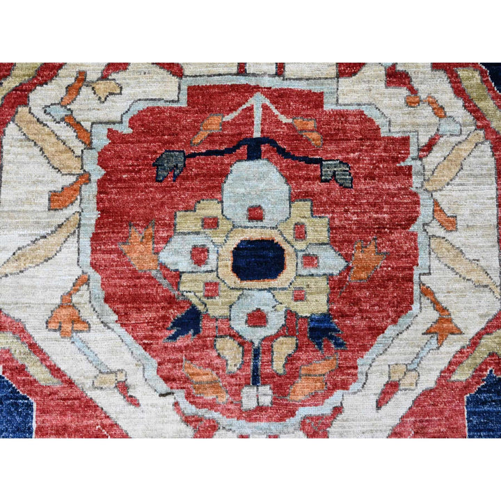10'0" x 13'8" New Hand Knotted Ivory Wool Rectangle Oriental Rug - MOA10289799
