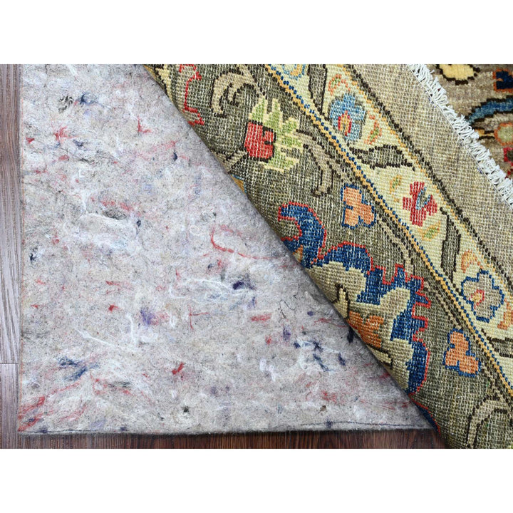 7'11" x 8'0" New Hand Knotted Grey Wool Round Oriental Rug - MOA10289812