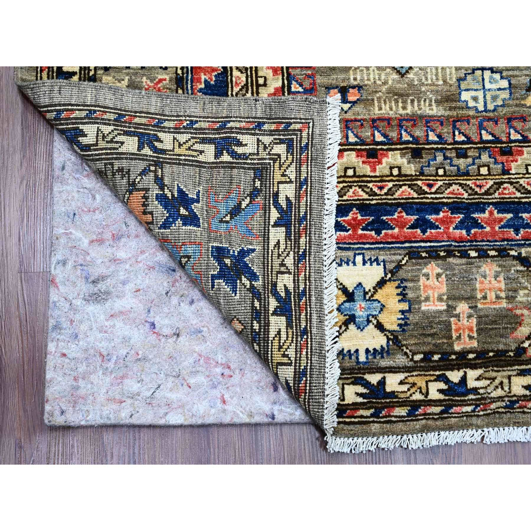 8'2" x 10'0" New Hand Knotted Grey Wool Rectangle Oriental Rug - MOA10289813