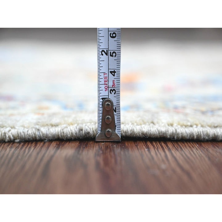 3'0" x 9'8" New Hand Knotted Grey Wool Runner Oriental Rug - MOA10289815
