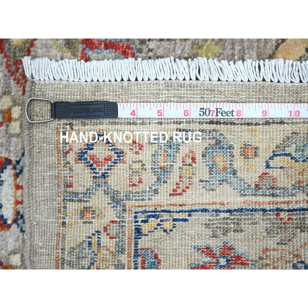 3'0" x 9'8" New Hand Knotted Grey Wool Runner Oriental Rug - MOA10289815
