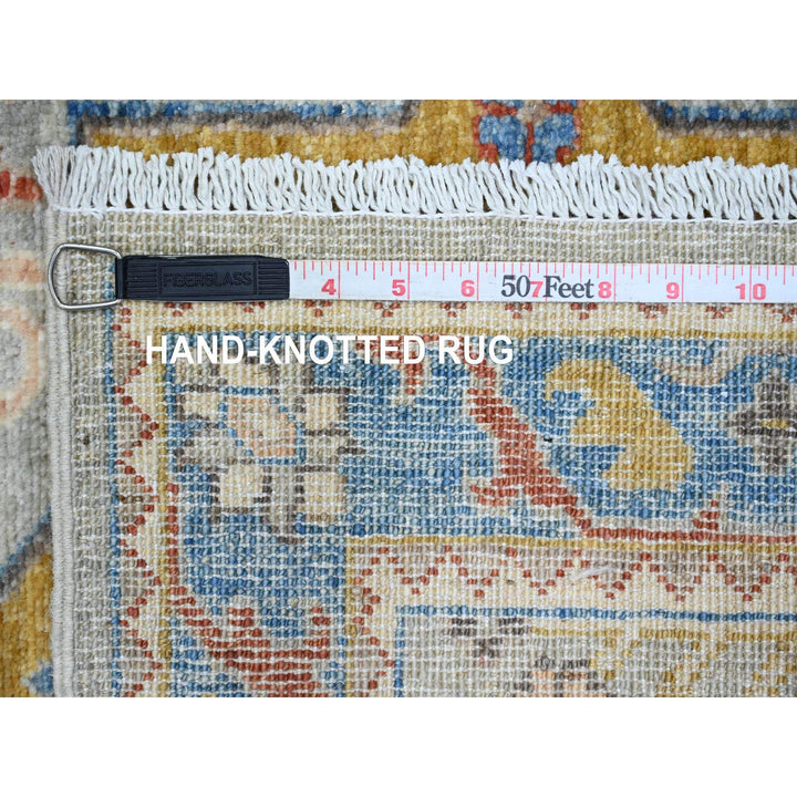 2'7" x 10'1" New Hand Knotted Grey Wool Runner Oriental Rug - MOA10289816