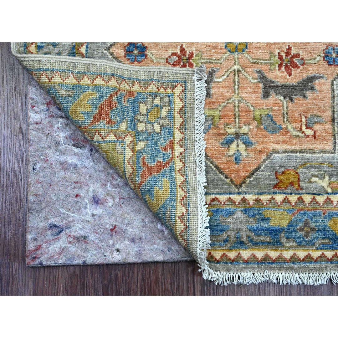2'8" x 10'2" New Hand Knotted Grey Wool Runner Oriental Rug - MOA10289819