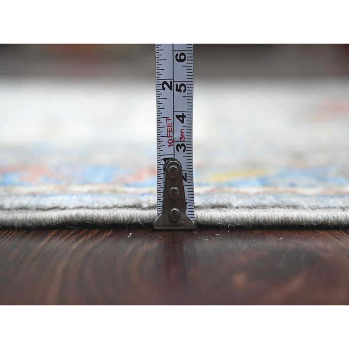 2'8" x 10'2" New Hand Knotted Grey Wool Runner Oriental Rug - MOA10289819