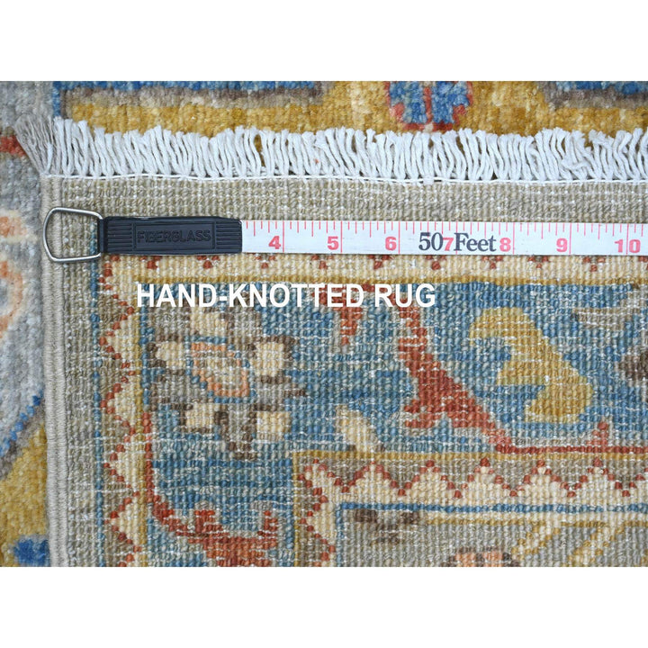 2'8" x 10'2" New Hand Knotted Grey Wool Runner Oriental Rug - MOA10289819