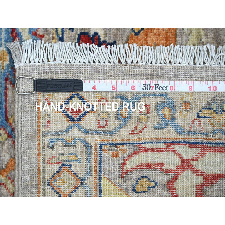 2'11" x 10'10" New Hand Knotted Grey Wool Runner Oriental Rug - MOA10289830
