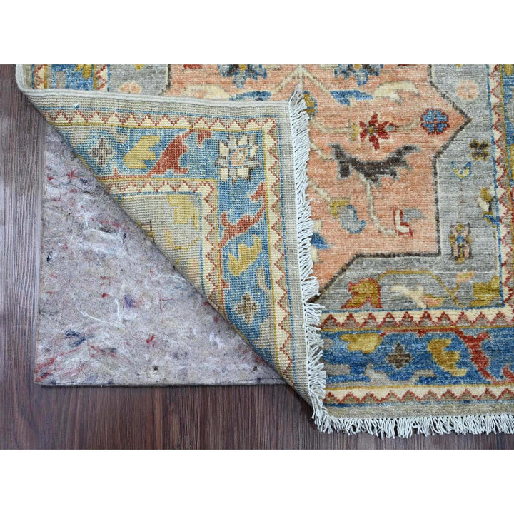 2'7" x 10'2" New Hand Knotted Grey Wool Runner Oriental Rug - MOA10289831