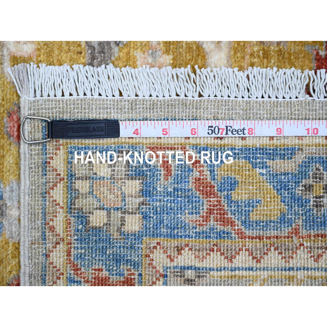 2'7" x 10'2" New Hand Knotted Grey Wool Runner Oriental Rug - MOA10289831