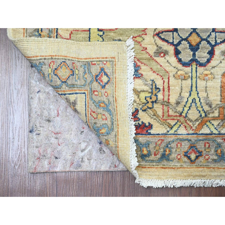 3'1" x 9'11" New Hand Knotted Ivory Wool Runner Oriental Rug - MOA10289835