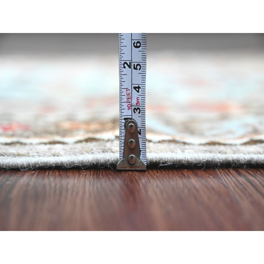 2'6" x 11'5" New Hand Knotted Grey Wool Runner Oriental Rug - MOA10289836