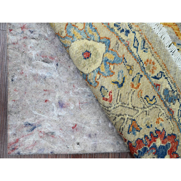 7'7" x 7'7" New Hand Knotted Grey Wool Round Oriental Rug - MOA10289853