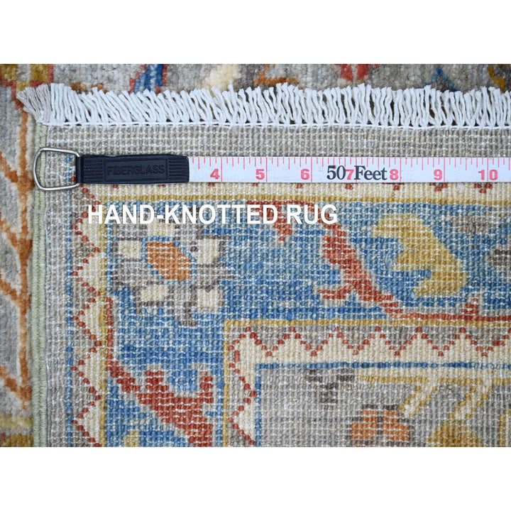 2'7" x 10'2" New Hand Knotted Grey Wool Runner Oriental Rug - MOA10289912