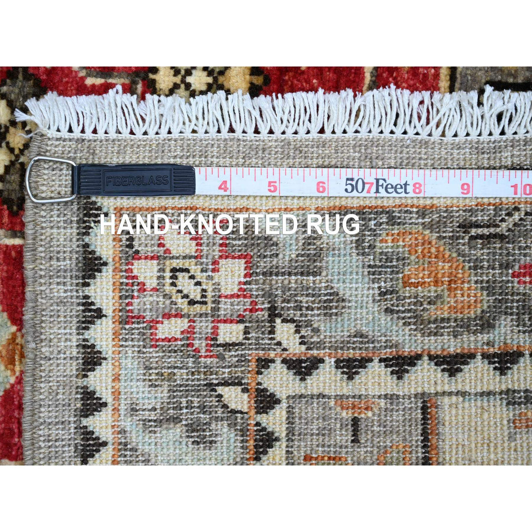 2'6" x 5'9" New Hand Knotted Grey Wool Runner Oriental Rug - MOA10289913