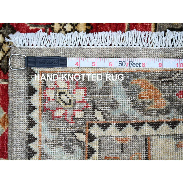 2'6" x 5'9" New Hand Knotted Grey Wool Runner Oriental Rug - MOA10289913
