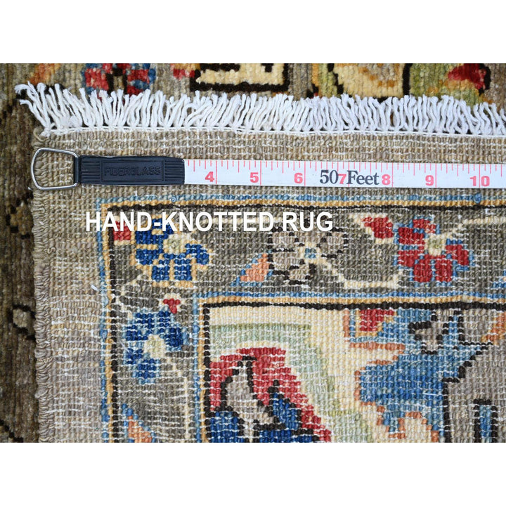 3'0" x 5'10" New Hand Knotted Grey Wool Runner Oriental Rug - MOA10289914