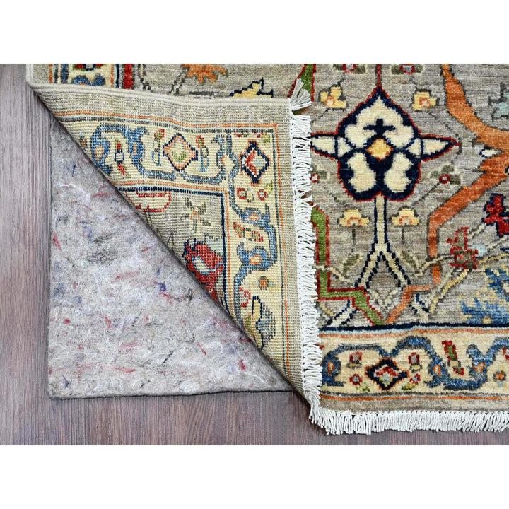3'0" x 15'5" New Hand Knotted Grey Wool Runner Oriental Rug - MOA10289915