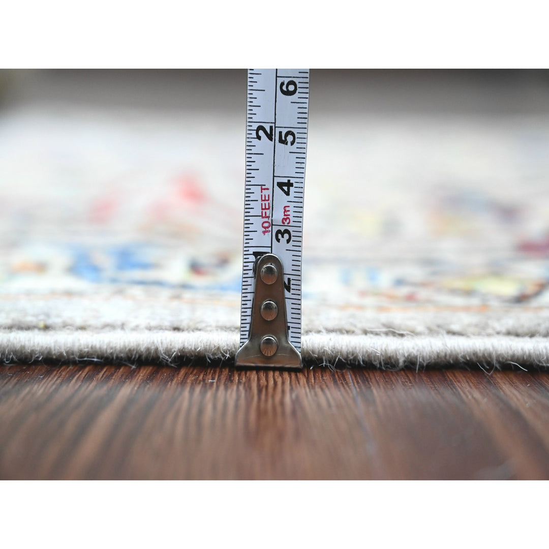 3'0" x 15'5" New Hand Knotted Grey Wool Runner Oriental Rug - MOA10289915