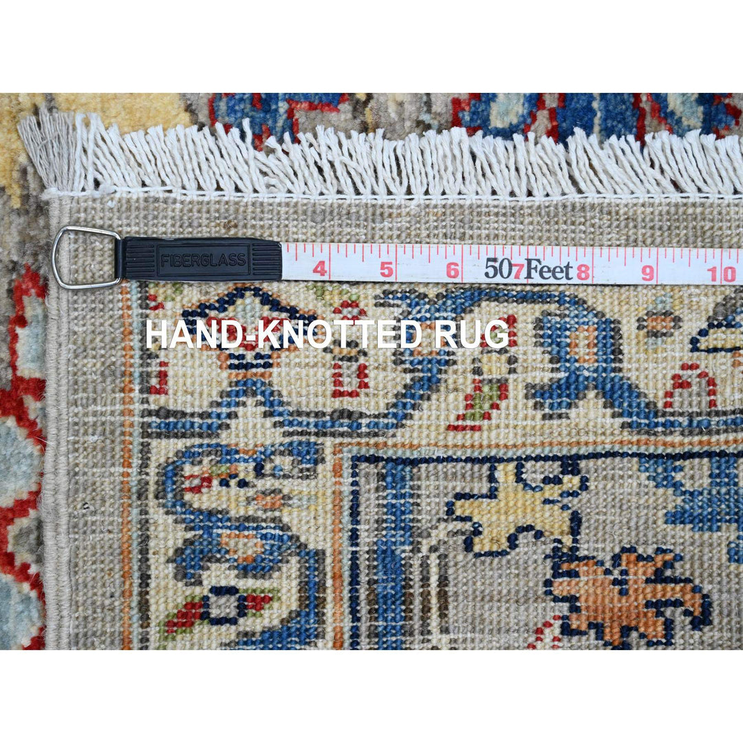 3'0" x 15'5" New Hand Knotted Grey Wool Runner Oriental Rug - MOA10289915