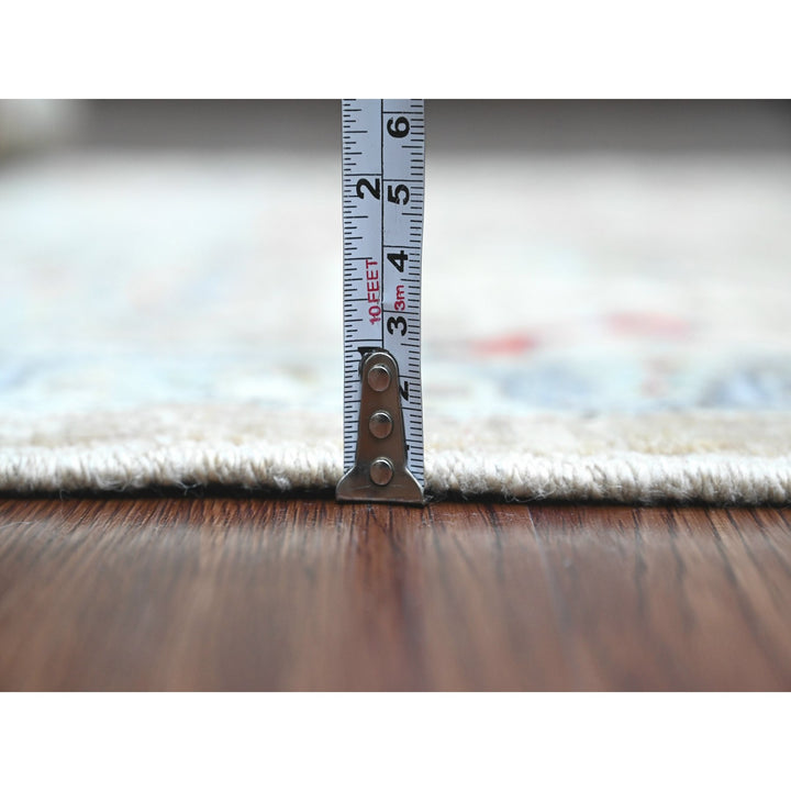3'1" x 5'11" New Hand Knotted Grey Wool Runner Oriental Rug - MOA10289919