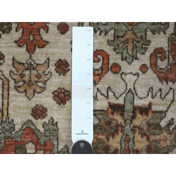 4'8" x 6'3" New Hand Knotted Ivory Wool Rectangle Oriental Rug - MOA10289970