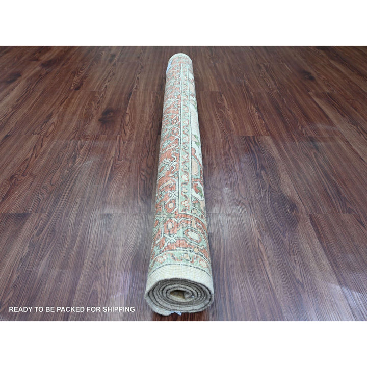 4'8" x 6'3" New Hand Knotted Ivory Wool Rectangle Oriental Rug - MOA10289970