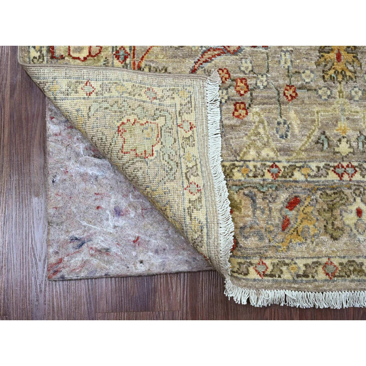 3'10" x 5'9" New Hand Knotted Grey Wool Rectangle Oriental Rug - MOA10289971
