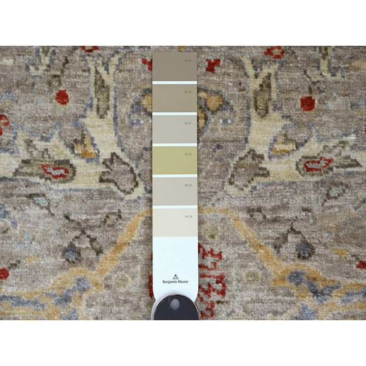 3'10" x 5'9" New Hand Knotted Grey Wool Rectangle Oriental Rug - MOA10289971