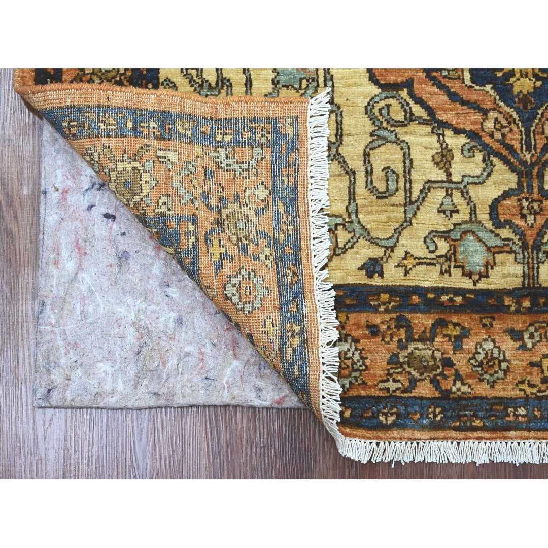 4'1" x 5'11" New Hand Knotted Orange Wool Rectangle Oriental Rug - MOA10289974