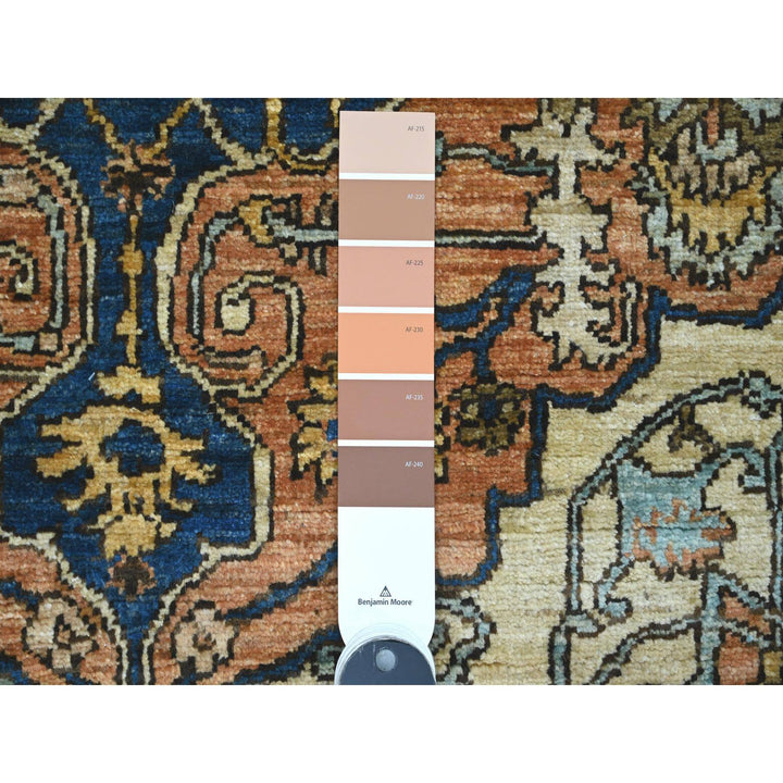 4'1" x 5'11" New Hand Knotted Orange Wool Rectangle Oriental Rug - MOA10289974