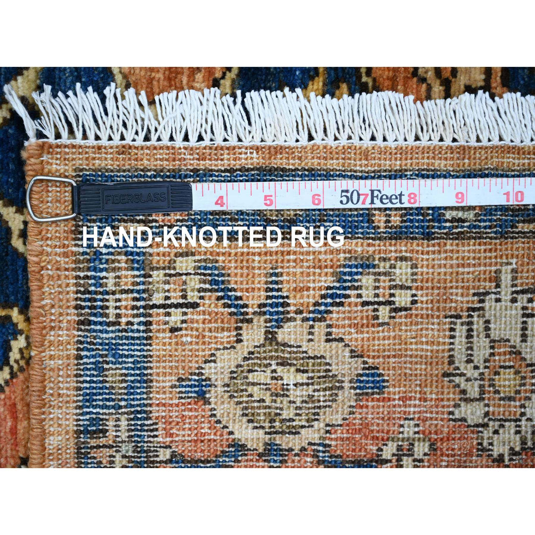 4'1" x 5'11" New Hand Knotted Orange Wool Rectangle Oriental Rug - MOA10289974