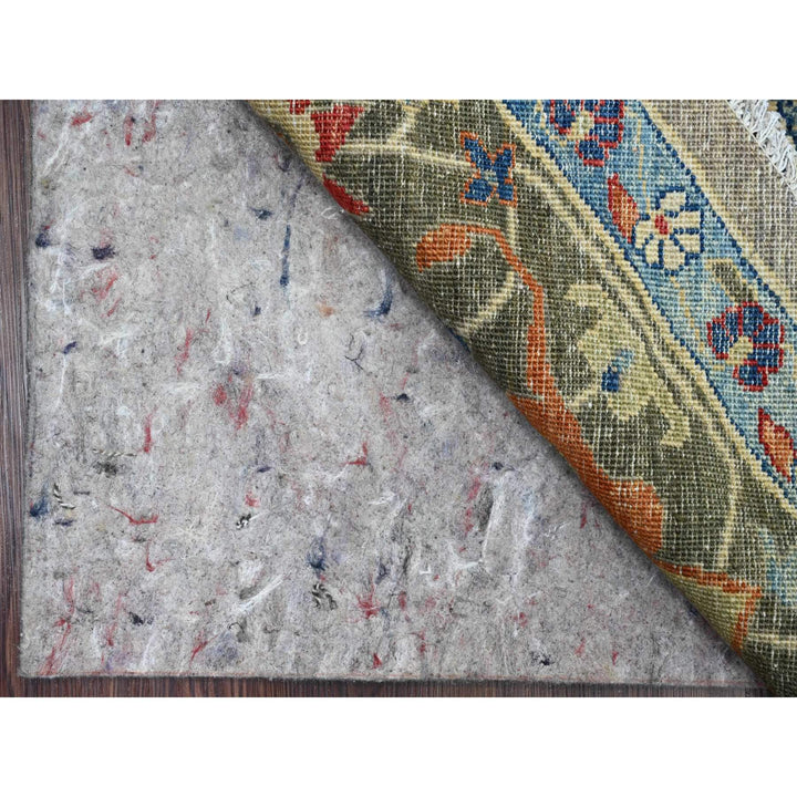 9'11" x 9'11" New Hand Knotted Grey Wool Round Oriental Rug - MOA10289984