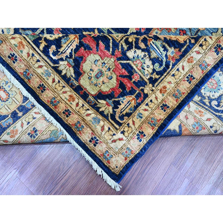 10'0" x 13'10" New Hand Knotted Blue Wool Rectangle Oriental Rug - MOA10289985